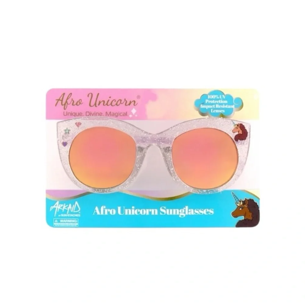 Afro Unicorn Glitter Cat Eye Sunglasses